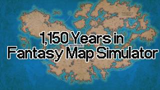 1,150 Years in Fantasy Map Simulator | Timelapse