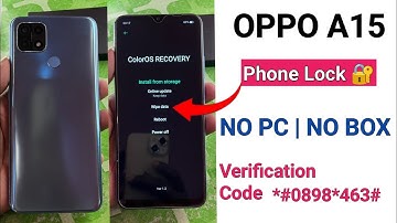 Oppo A15 Hard Reset || How To Hard Reset Oppo A15 || Oppo A15 Pattern Lock Remove || Password Unlock