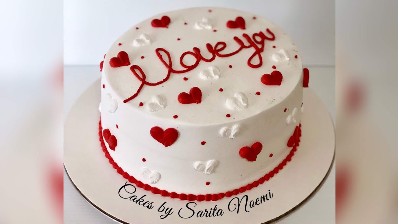 How to decorate DIY Valentine\'s Day Cake | Cake Decorating ideas ...