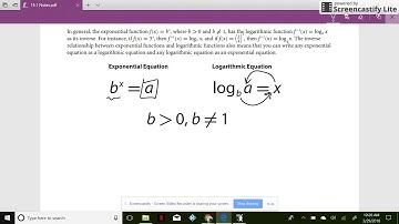 Section 15.1 - Defining and Evaluating a Logarithmic Function (Part 1)
