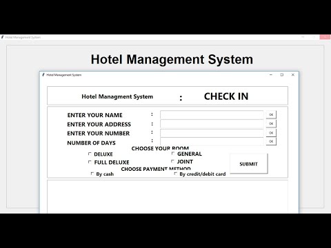 Hotel Management System Project In Python With Source Code | 2021 FREE Download  python gui tutorial