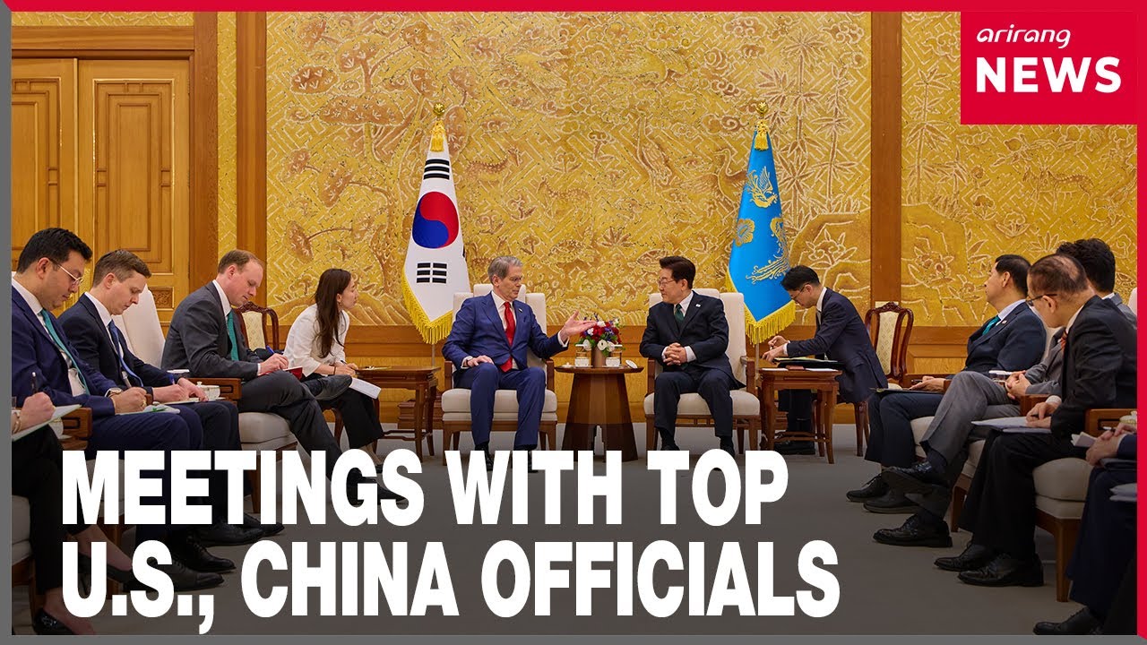 President Lee meets U.S. treasury secretary, Chinese vice premier