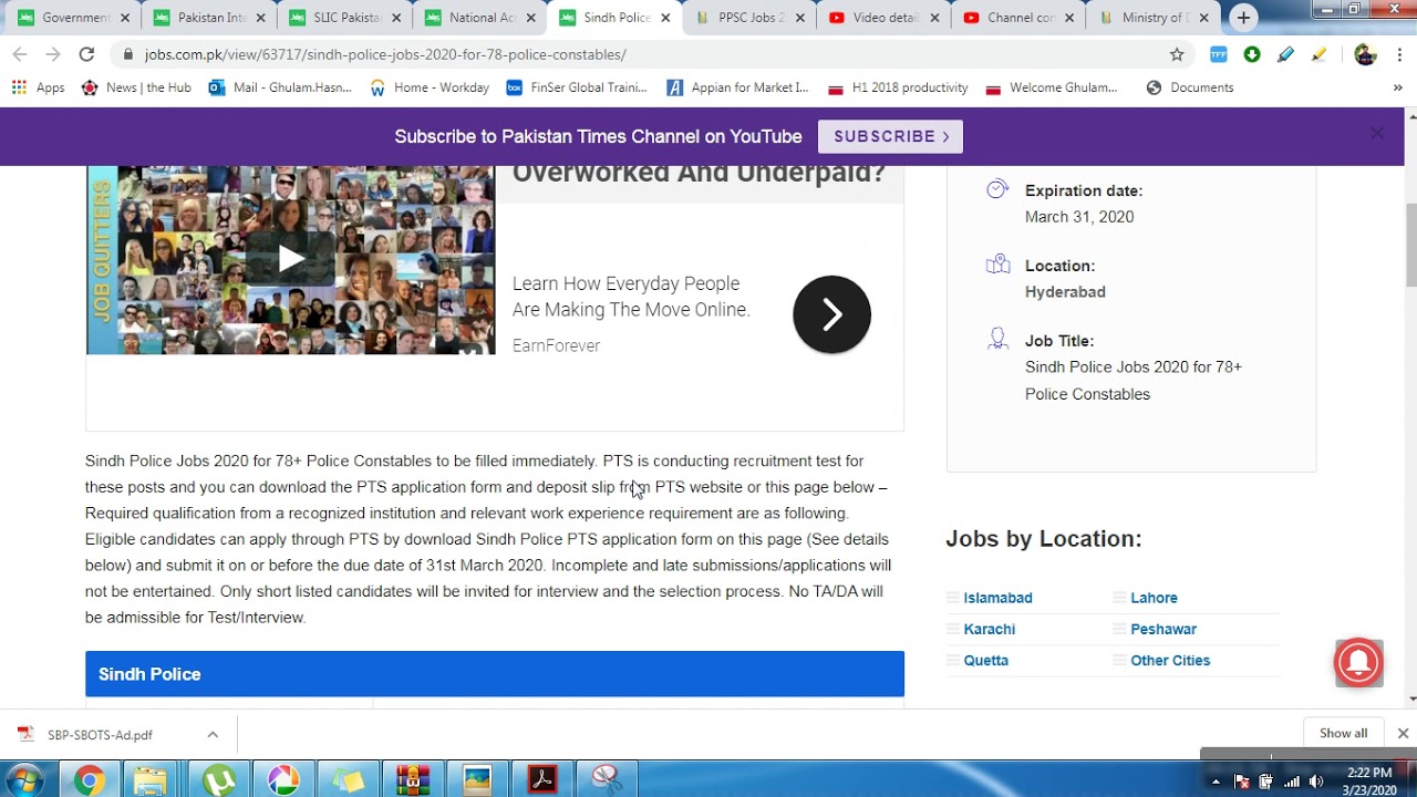 Sindh Police Jobs 2020 78+ Police Constables | How to Apply