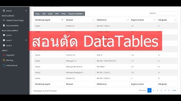Ep.8  สอนตัดหน้าตาราง (DataTables) AdminLTE v3  2023