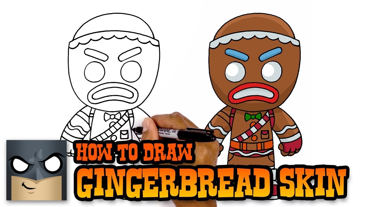 How To Draw Fortnite Gingerbread Skin Youtube - how to draw fortnite gingerbread skin