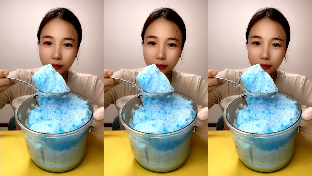 ASMR SHAVED ICE EATING QIAN 