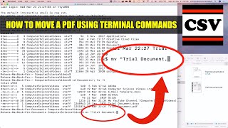 How to MOVE a PDF File from One Place to Another Using Terminal Commands On a Mac - Basic Tutorial
