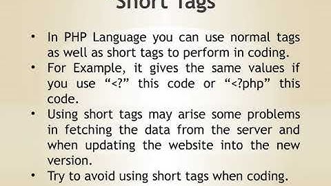 PHP Coding Standards