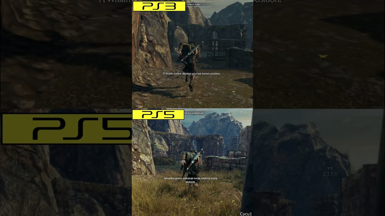 Middle-earth: Shadow of Mordor PS3 vs PS5 Graphics Comparison