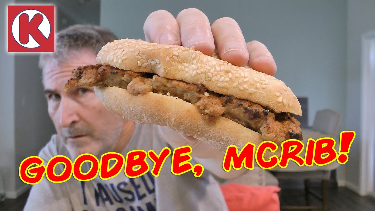 DEATH OF THE MCRIB! Circle K BBQ Pork Rib Sandwich Review 🐷😮 - YouTube