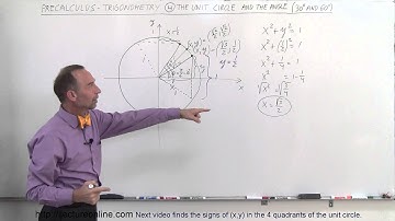 TRIGONOMETRY 1 (PRECALCULUS) (4 of 54) The Unit Circle and The Angle (30 and 60 Degrees)