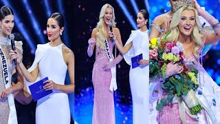 Olivia Culpo Hosts Miss Universe 2024 in Gleaming White Bodycon Dress With Draped Shoulder