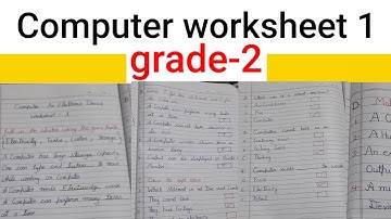 Computer worksheet class 2 chapter 1 @Savisclasses