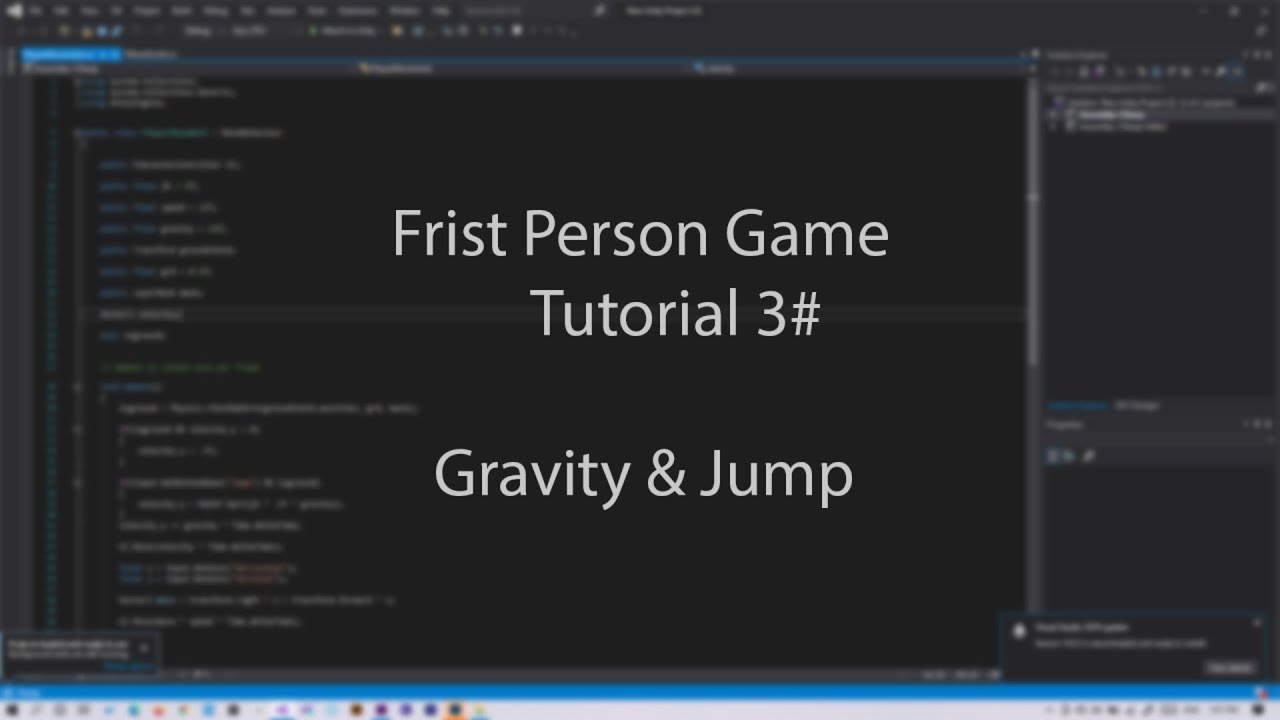 Gravity & Jumping in Unity (First Person Game Tutorial 3#) - YouTube