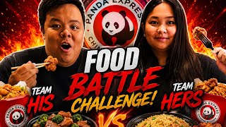 HIS vs HERS Panda Express Challenge! 😂 Who Won?#PandaExpress #FoodChallenge #Mukbang #FoodBattle