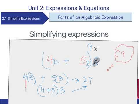 Pre Algebra 2.1 Simplifying Expressions - YouTube