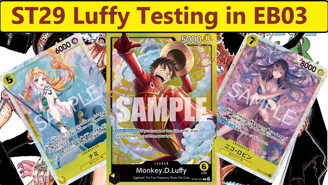 ST29 Luffy is so good. Gameplay-v-Koala, Law, Jinbe, Bonney, Croc, Uta, Gecko, and Kid.