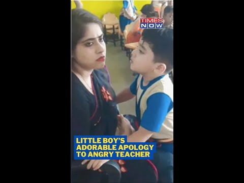 Viral Video: Little Boy Leaves Netizens In Awe With Adorable Apology To Angry Teacher #shorts