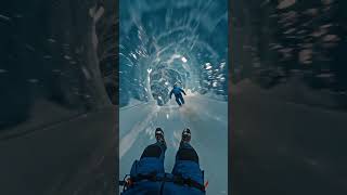 The Most Terrifying Ice Slide Ever Built 😨🧊