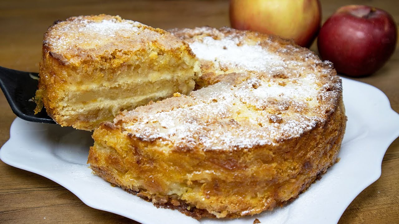 Köstlicher Apfelkuchen 3 Tassen! Unglaublich einfacher und leichter ...