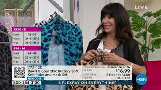 IMAN Global Chic Buttery Soft Knit Robe and Mask Set screenshot 3