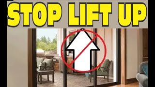 Prevent Lift Up of Sliding Glass Doors