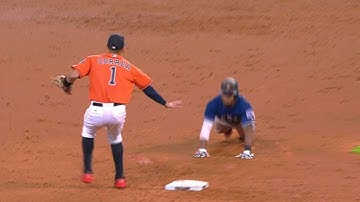 TEX@HOU: Rasmus doubles off DeShields at first base