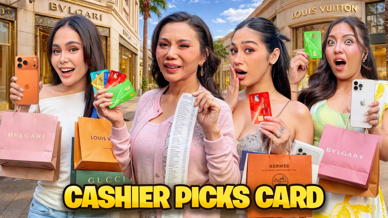 CASHIER PICKS CARD W/ IVANA, ZEINAB, VIY