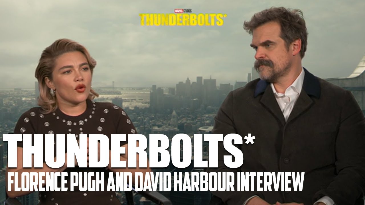 Marvel's THUNDERBOLTS* - Interview with Florence Pugh & David Harbour ...