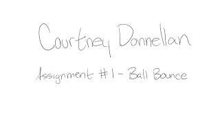 Assignment 1- Ball Bounce