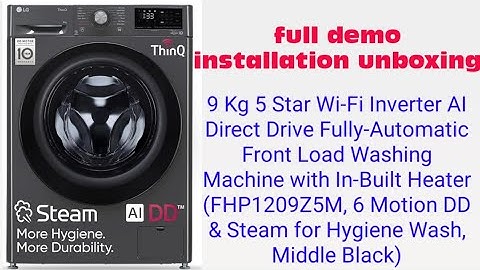 LG  Front Load Washing Machine, AI Direct Drive FHV1409Z4M Full Review Demo Installation