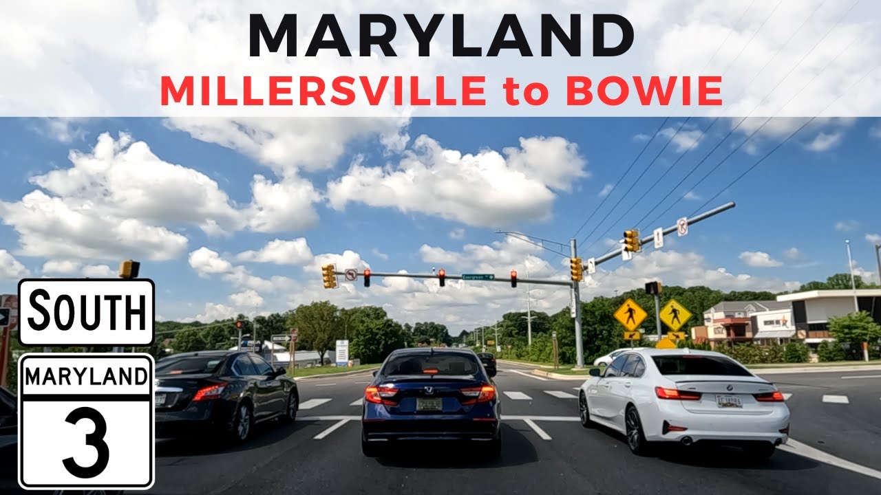 Driving Maryland - Millersville to Bowie via Maryland Route 3 South