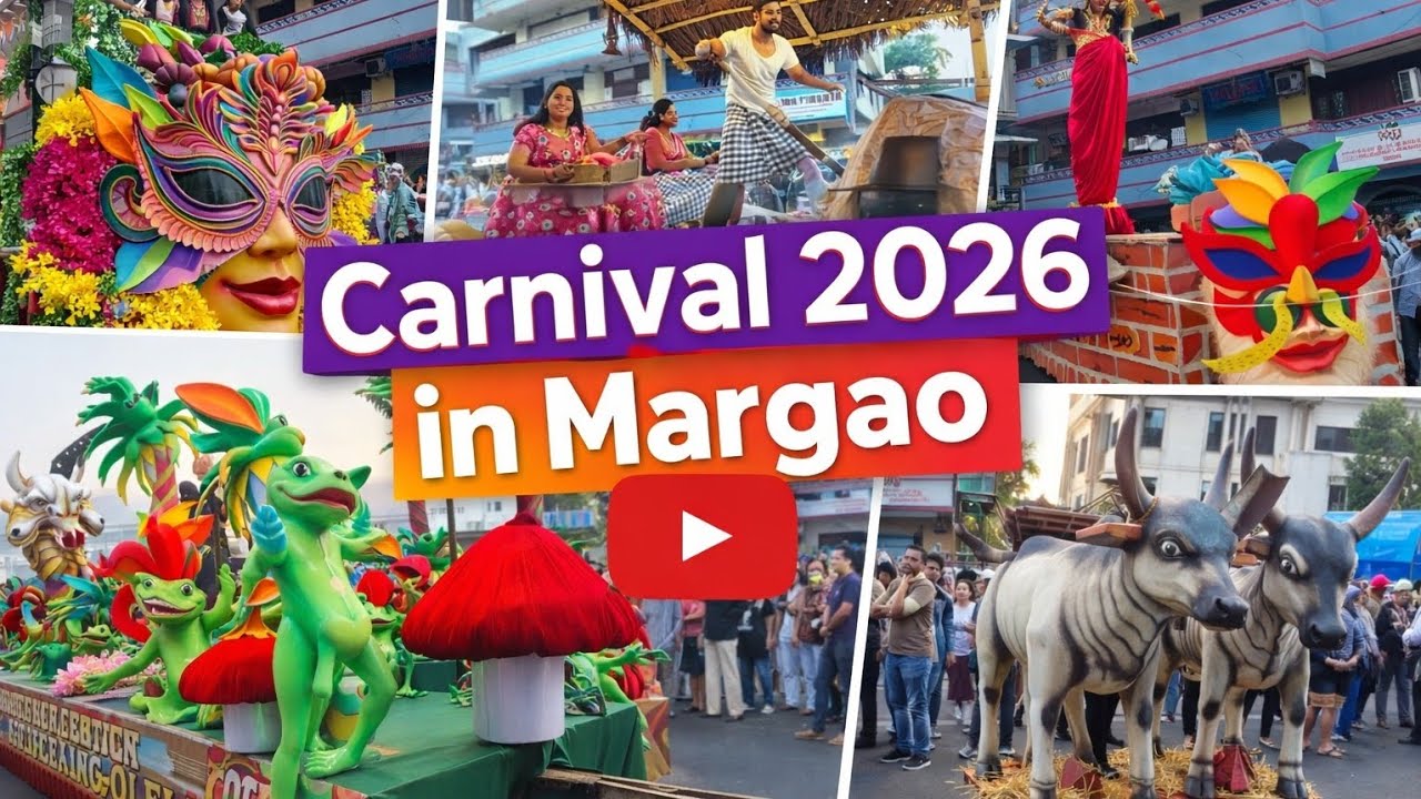 🎭✨ Carnival 2026 in Margao – Goa’s Streets Come Alive! 🇮🇳