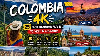 COLOMBIA 4K | Most Beautiful Places to Visit in Colombia | Medellin, Cartagena & Bogotá Travel Guide