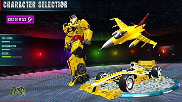 Formula Robot Car: Air Jet Robot Transforming Games - Android Gameplay
