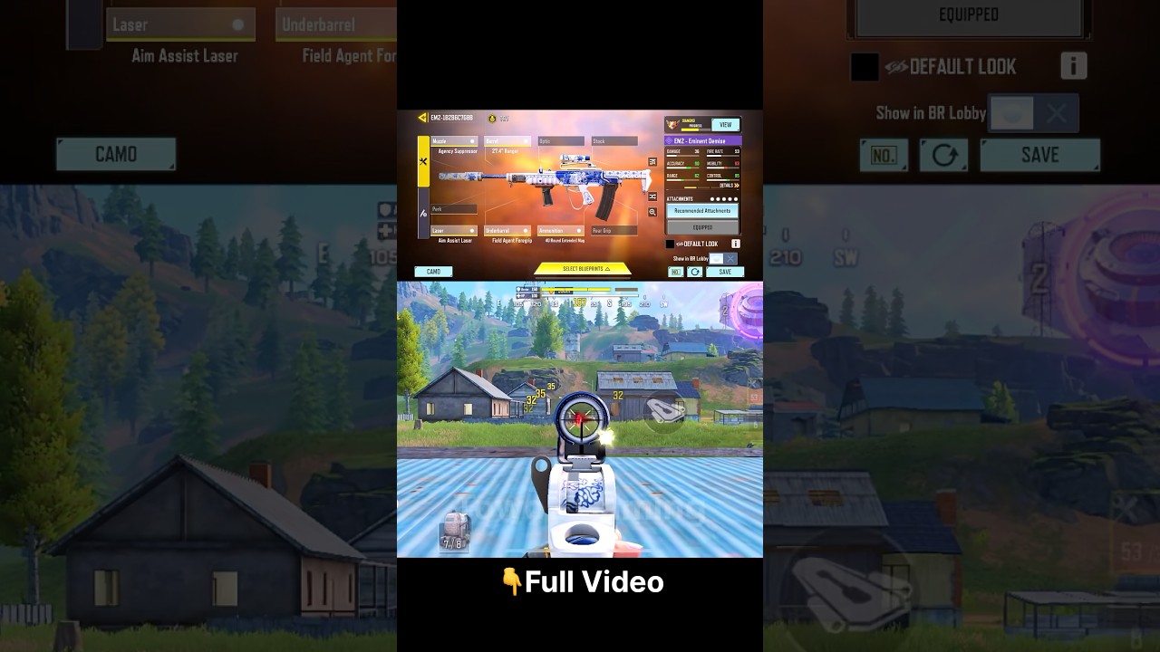 FAST ADS + NO RECOIL + LONG RANGE | BEST EM2 GUNSMITH CODM BR 