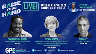 Raise your hand live!  David Sengeh, Wendy Morton and Tom Hart