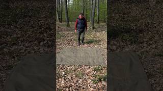 How to Fold a Poncho Tent Fast — By Yourself. #camping #outdoors #lifehack