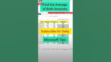 👉 Excel Trick 2025 | Find the Average of Two Amounts in Excel | Microsoft Excel Tips & Tricks#shorts