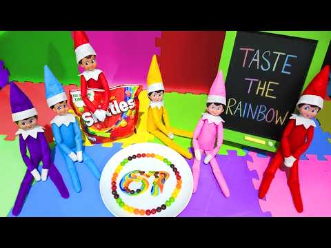 Elf on the Shelf Skittles Taste The Rainbow and Preston Looses His 2 Front Teeth!! Day 14
