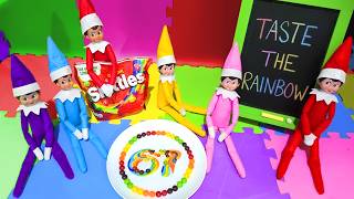 Elf on the Shelf Skittles Taste The Rainbow and Preston Looses His 2 Front Teeth!! Day 14
