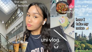 UNI LIFE: first week of uni, how I take my notes on my iPad (anki app), cooking, study with me 🎧🍃