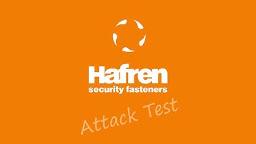 Nogo™ Attack Test Video - Hafren Security Fasteners