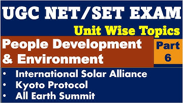 UGC NET/SET सेट Crash Course People Development & Environment ! Part 6 Earth Summit/Kyoto Protocal !