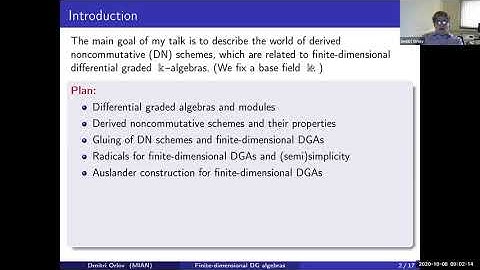 Finite-Dimensional DG Algebras and their Properties