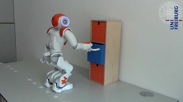 Nao humanoid opening a drawer with whole-body motion planning