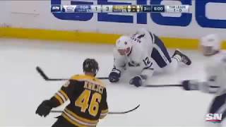Nazem Kadri Ejected For Cross Checking Jake DeBrusk After A Check On Patrick Marleau