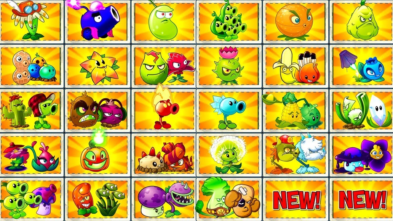 Every Plant Power Up Team vs Modern Day Plants vs Zombies 2 Challenge ...
