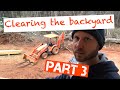 Clearing the backyard with a Kubota L39 to build a swimming pool (part 3)