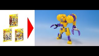 Mini Robot Bad Mecha Remade Of Lego 41560,41561, 41562